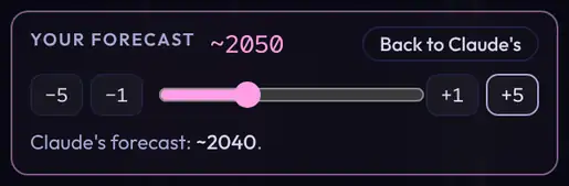 The Your forecast controls in the card